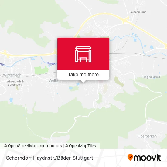 Карта Schorndorf Haydnstr./Bäder