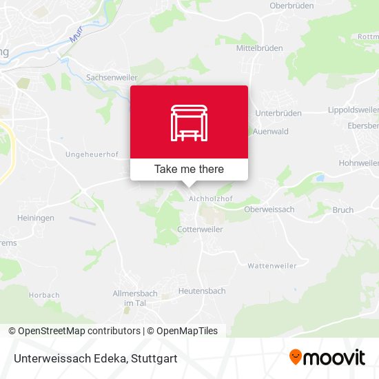 Карта Unterweissach Edeka