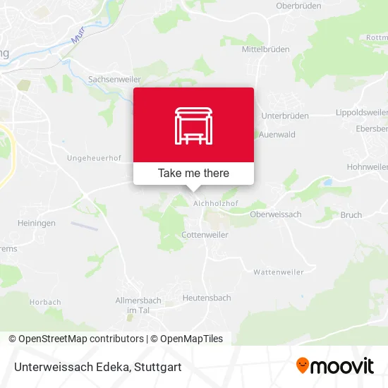 Карта Unterweissach Edeka