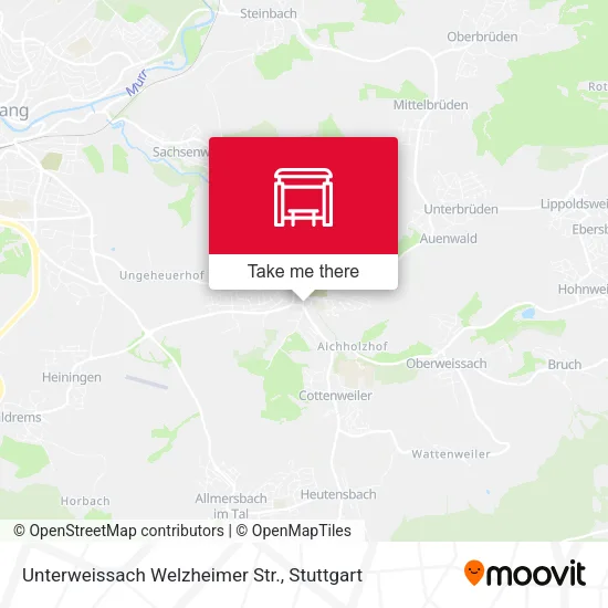 Карта Unterweissach Welzheimer Str.