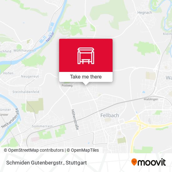 Карта Schmiden Gutenbergstr.