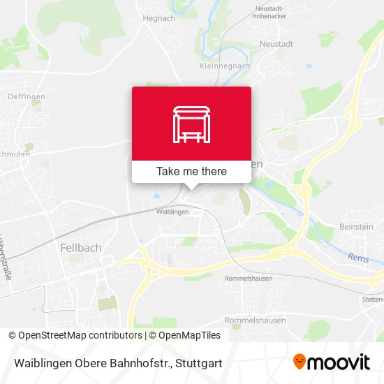 Карта Waiblingen Obere Bahnhofstr.