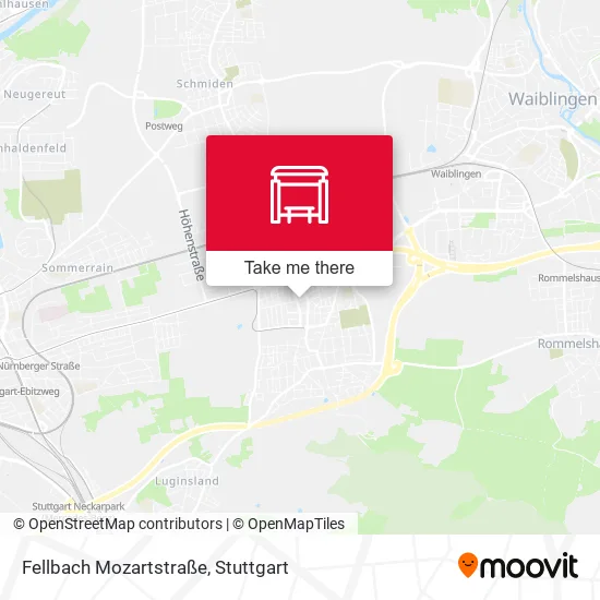 Карта Fellbach Mozartstraße
