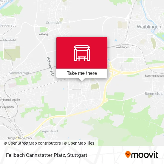 Карта Fellbach Cannstatter Platz