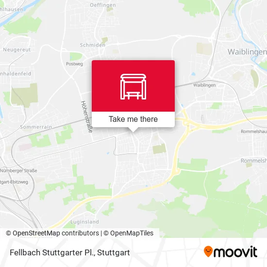 Карта Fellbach Stuttgarter Pl.