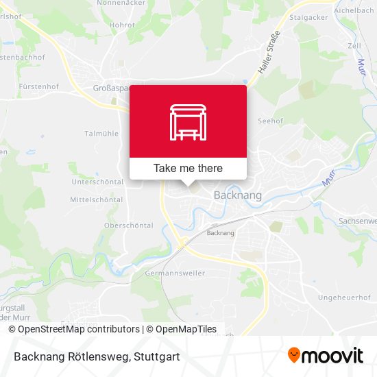 Карта Backnang Rötlensweg