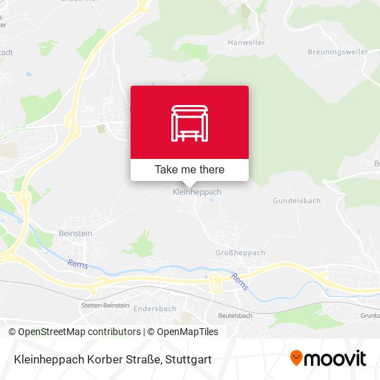 Kleinheppach Korber Straße map