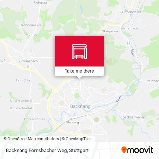 Backnang Fornsbacher Weg map
