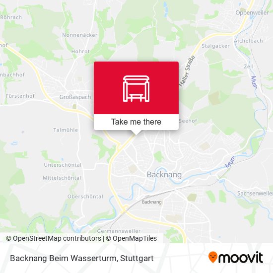 Backnang Beim Wasserturm map