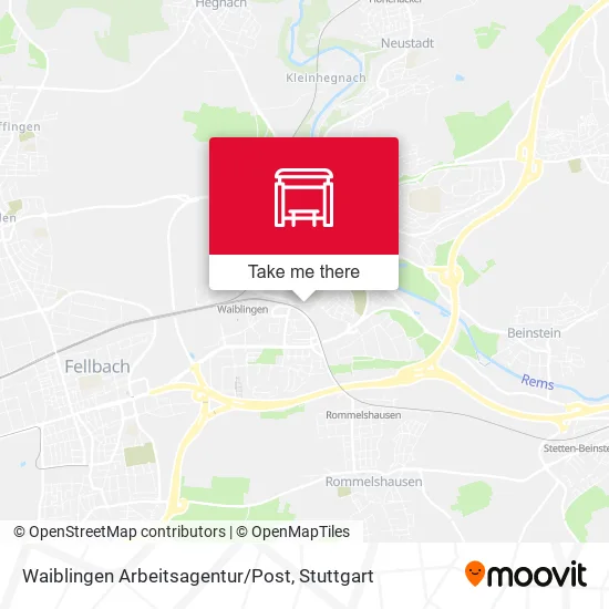 Карта Waiblingen Arbeitsagentur/Post