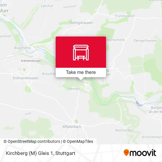 Карта Kirchberg (M) Gleis 1