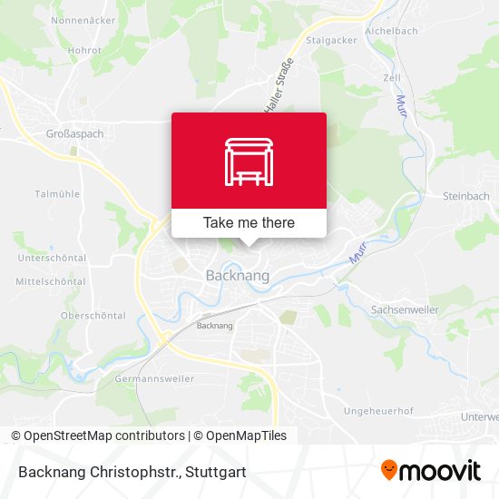 Backnang Christophstr. map