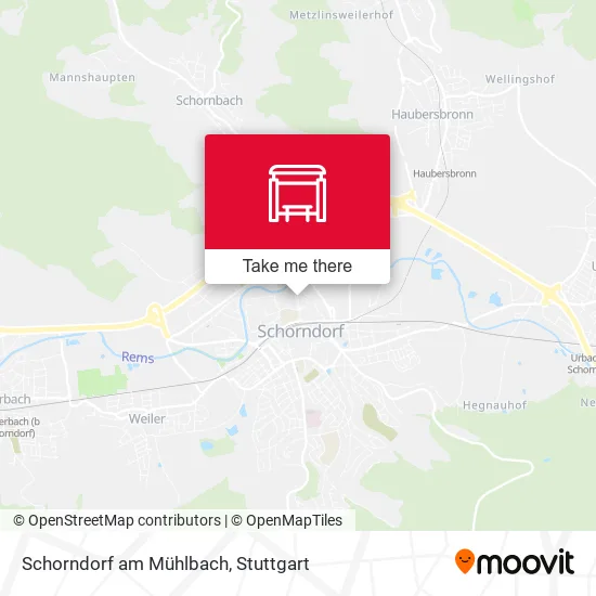 Карта Schorndorf am Mühlbach