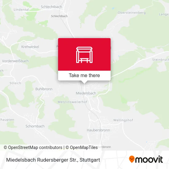 Карта Miedelsbach Rudersberger Str.