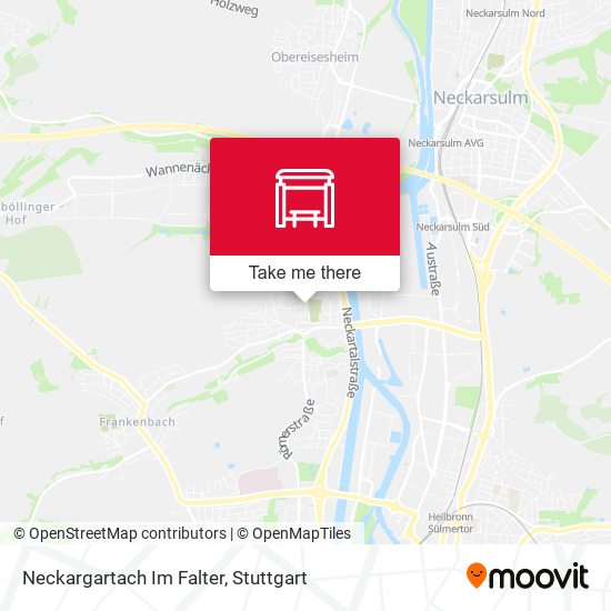 Карта Neckargartach Im Falter