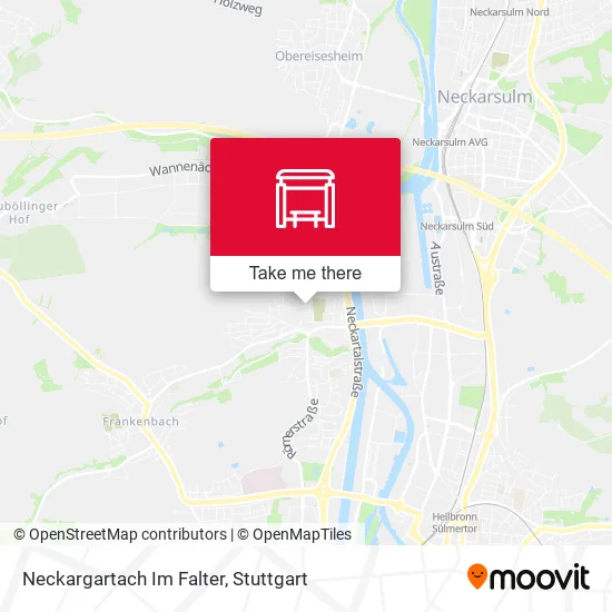 Карта Neckargartach Im Falter