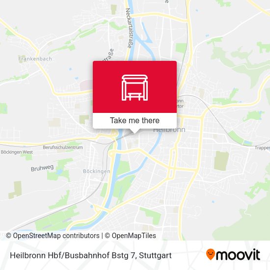 Карта Heilbronn Hbf / Busbahnhof Bstg 7