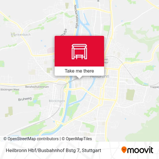 Карта Heilbronn Hbf / Busbahnhof Bstg 7