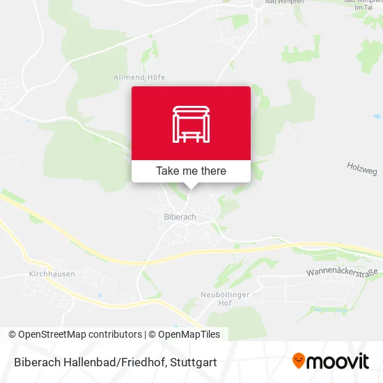 Карта Biberach Hallenbad/Friedhof
