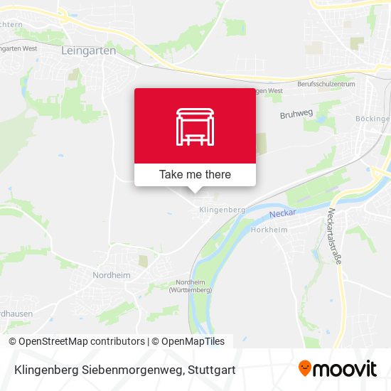 Klingenberg Siebenmorgenweg map