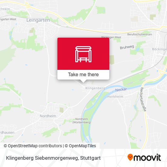 Klingenberg Siebenmorgenweg map