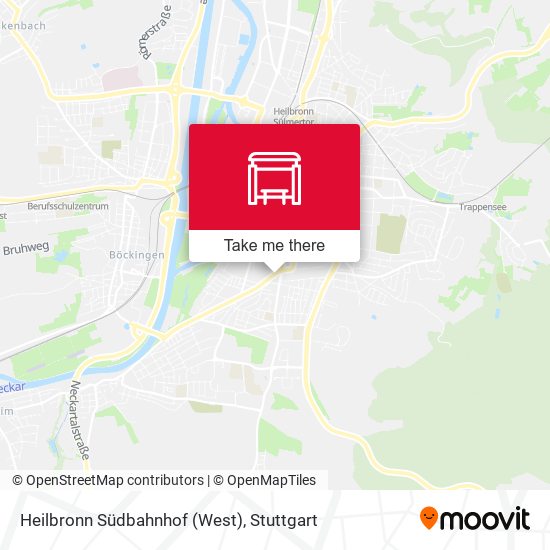 Heilbronn Südbahnhof (West) map