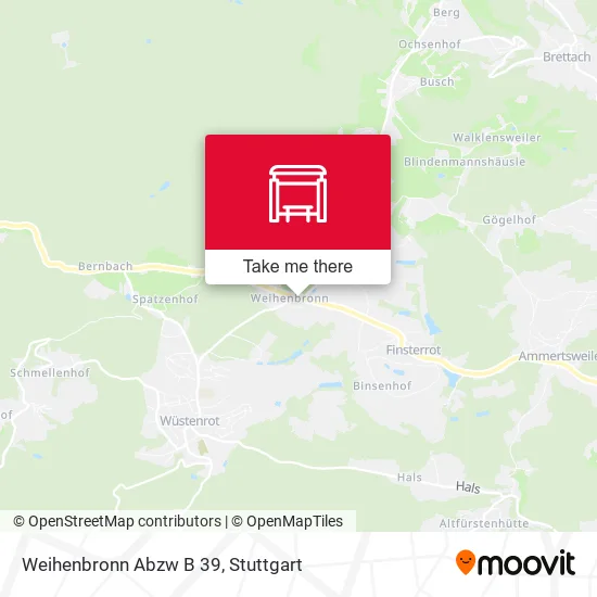 Карта Weihenbronn Abzw B 39