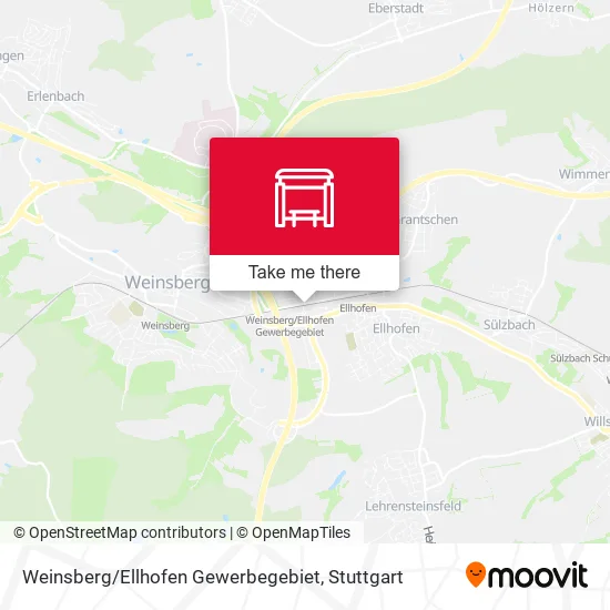 Карта Weinsberg / Ellhofen Gewerbegebiet