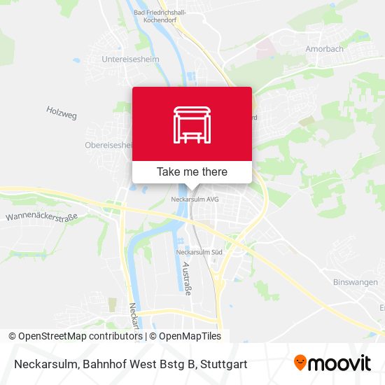 Neckarsulm, Bahnhof West Bstg B map