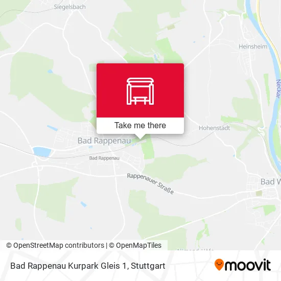Карта Bad Rappenau Kurpark Gleis 1