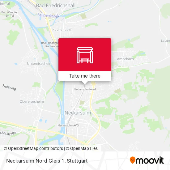 Карта Neckarsulm Nord Gleis 1