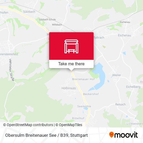 Obersulm Breitenauer See / B39 map
