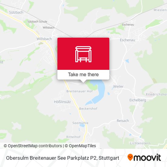 Obersulm Breitenauer See Parkplatz P2 map