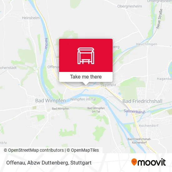 Карта Offenau, Abzw Duttenberg
