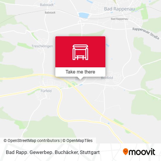 Карта Bad Rapp. Gewerbep. Buchäcker