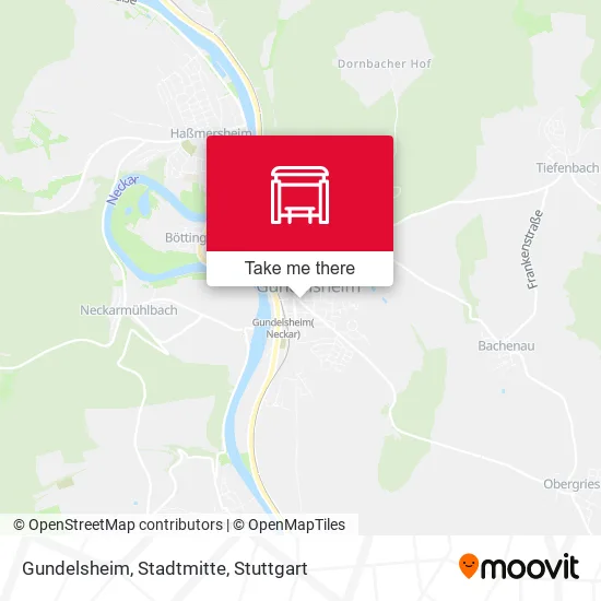 Карта Gundelsheim, Stadtmitte