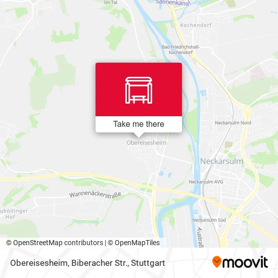 Карта Obereisesheim, Biberacher Str.