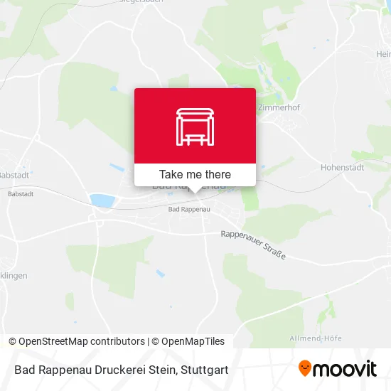 Карта Bad Rappenau Druckerei Stein