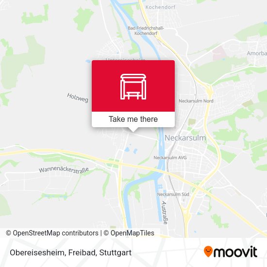 Карта Obereisesheim, Freibad