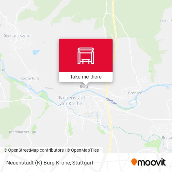 Карта Neuenstadt (K) Bürg Krone