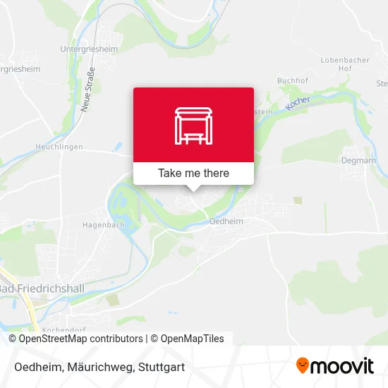 Oedheim, Mäurichweg map