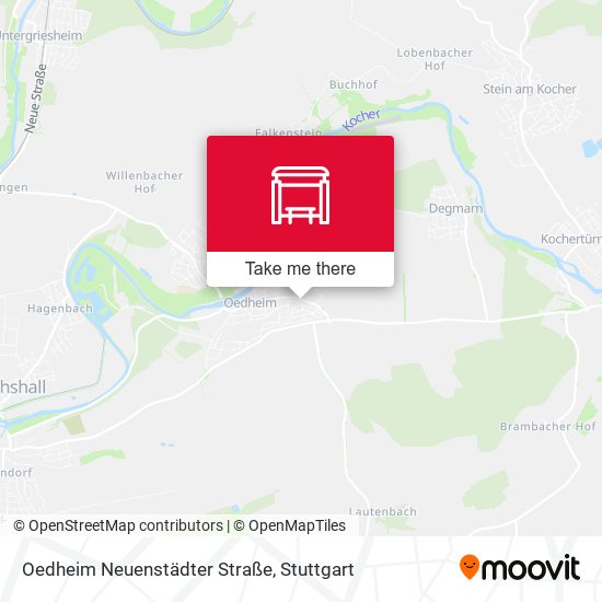 Oedheim Neuenstädter Straße map