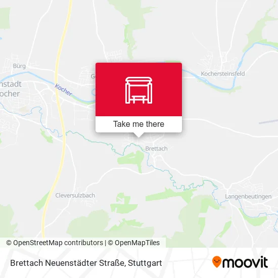 Карта Brettach Neuenstädter Straße
