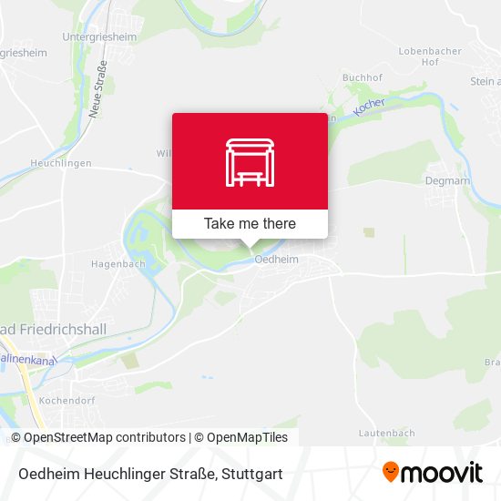 Карта Oedheim Heuchlinger Straße