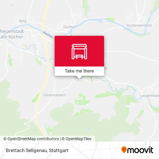 Карта Brettach Seligenau