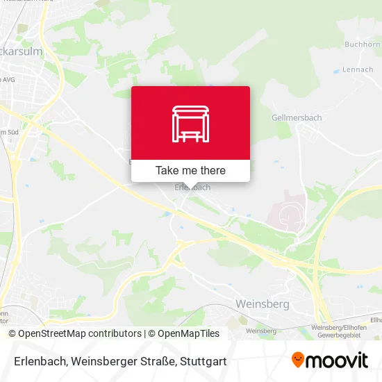 Карта Erlenbach, Weinsberger Straße