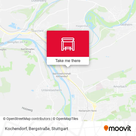 Карта Kochendorf, Bergstraße