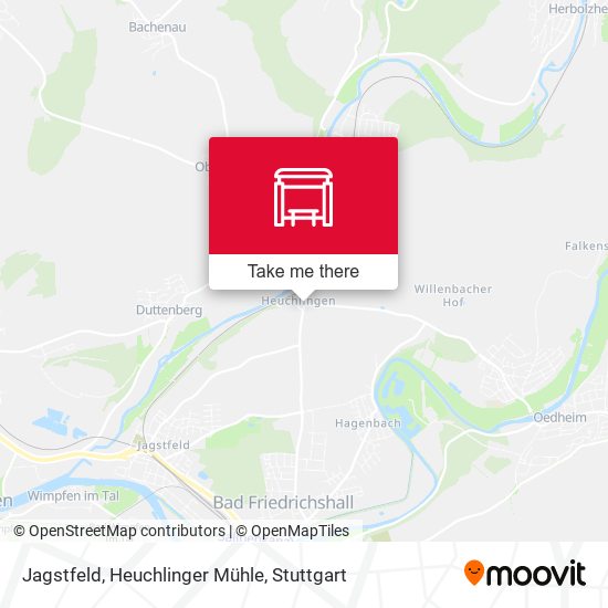 Карта Jagstfeld, Heuchlinger Mühle