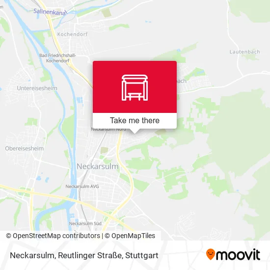 Карта Neckarsulm, Reutlinger Straße