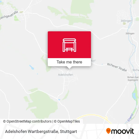 Карта Adelshofen Wartbergstraße